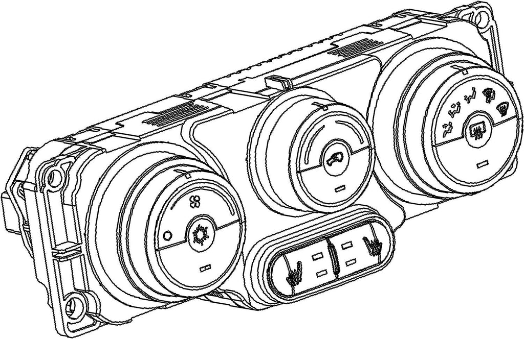 15-73221 GM Original Equipment Heating and Air Conditioning Control Panel with Rear Window Defogger Switch