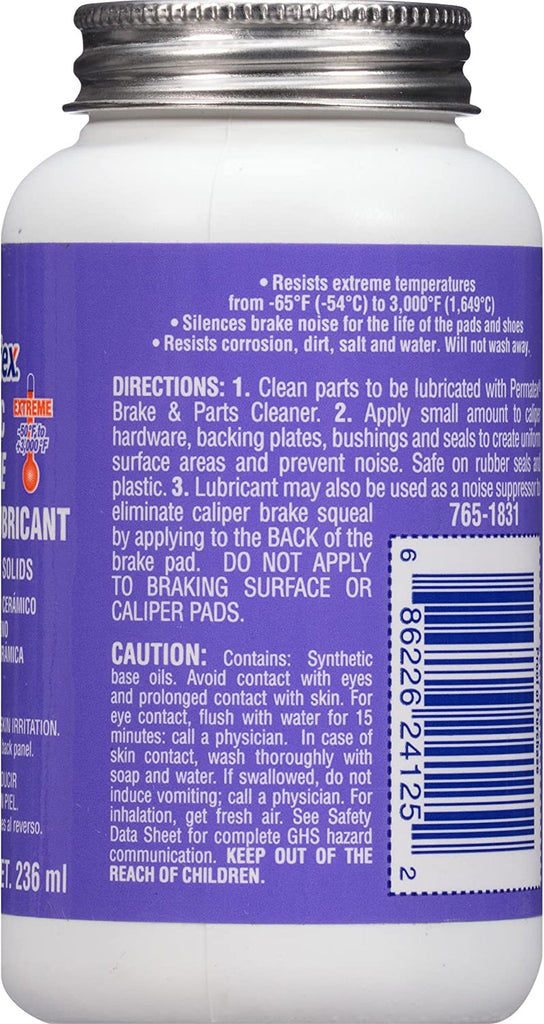 Permatex 24125 Ceramic Extreme Brake Parts Lubricant, 8 Oz., Pack of 1