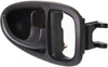 for Saturn SL2 Interior Door Handle Front, Passenger Side Black (1996-2002) | with Door Lock Button| Trim: Base