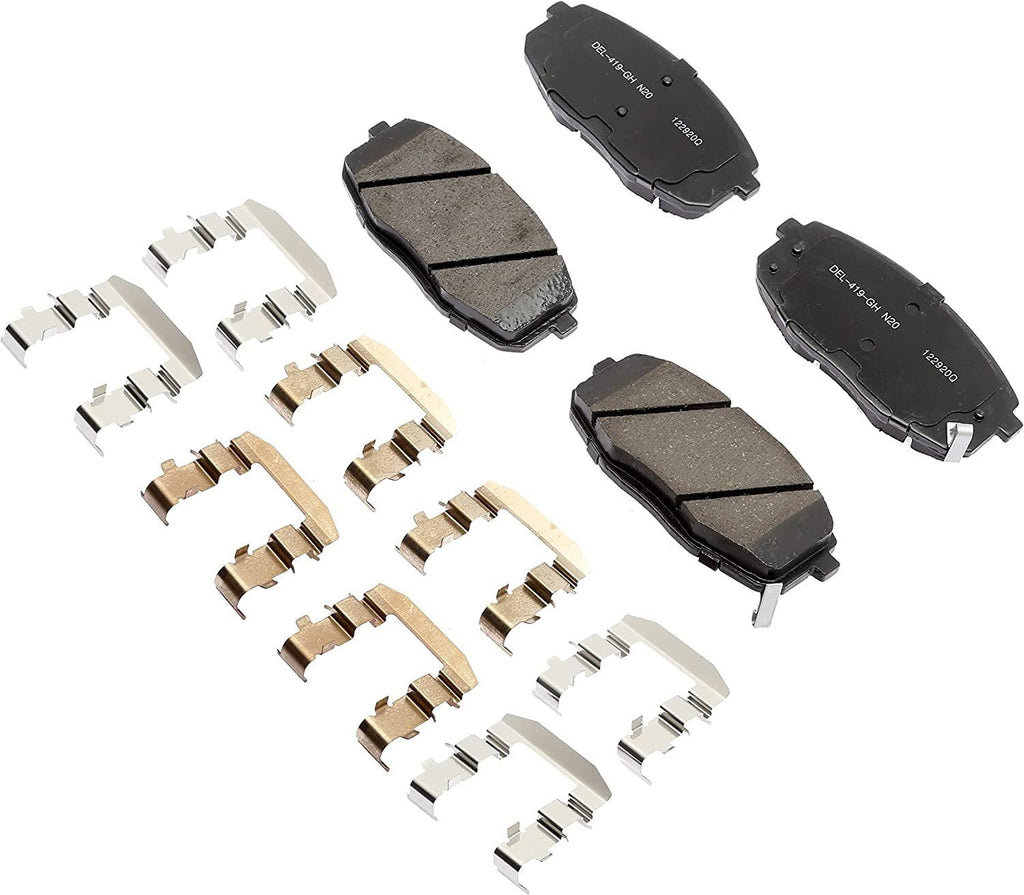 Gold 17D1397CHF1 Ceramic Front Disc Brake Pad Kit with Clips