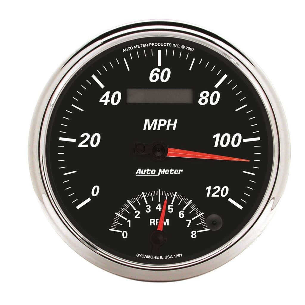 5 in. TACHOMETER/SPEEDOMETER COMBO 8K RPM/120 MPH DESIGNER BLACK II - greatparts