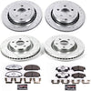 K5530-26 Front and Rear Z26 Carbon Fiber Brake Pads with Drilled & Slotted Brake Rotors Kit