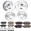 K8285 Front and Rear Z23 Carbon Fiber Brake Pads with Drilled & Slotted Brake Rotors Kit