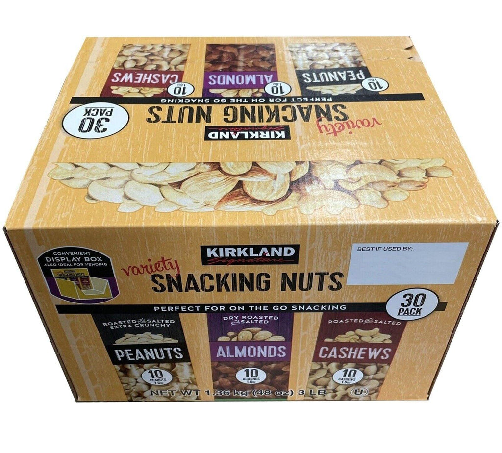 Kirkland Signature Snacking Nuts, Variety Pack, 1.6 Oz, 30-Count