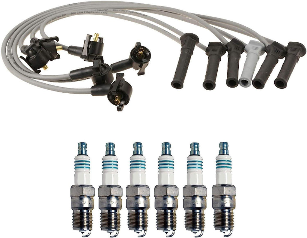 Denso Wire Set 8Mm & 6 Iridium Power Spark Plugs 0.044 Kit for Ranger B4000 4.0L V6 Naturally Aspirated VIN E