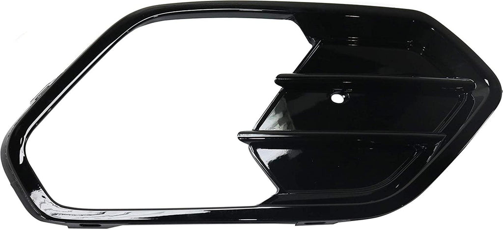 Fog Light Trim Compatible with Ford Escape 2017-2018 Passenger Side Painted-Black (Gloss Black)