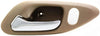 for Honda Accord Interior Door Handle Front, Driver Side Beige Bezel with Chrome Lever (1998-2002) | with Door Lock Button | Trim: LX/EX/SE | HO1352122 | 72165S82A01ZC