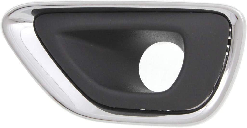 Compatible with Jeep Grand Cherokee Fog Light Cover 2014 2015 2016 Driver Side | Black & Chrome | W/Chrome Trim | DOT/SAE Compliance | CH1038147