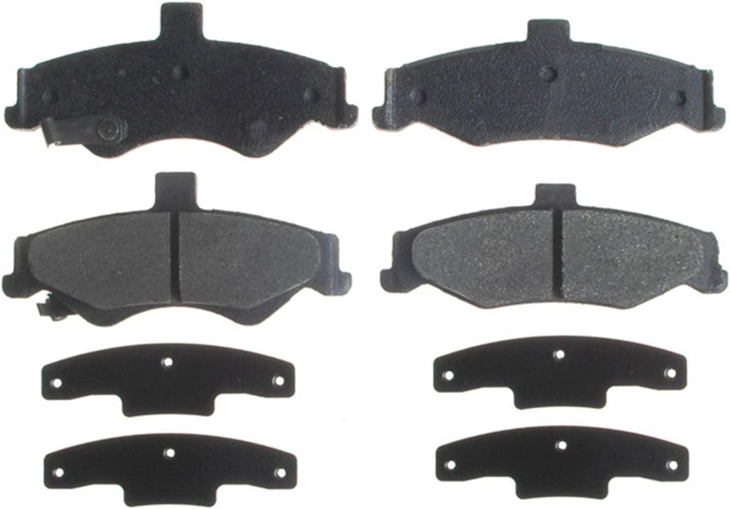 Silver 14D750CH Ceramic Rear Disc Brake Pad Set with Hardware