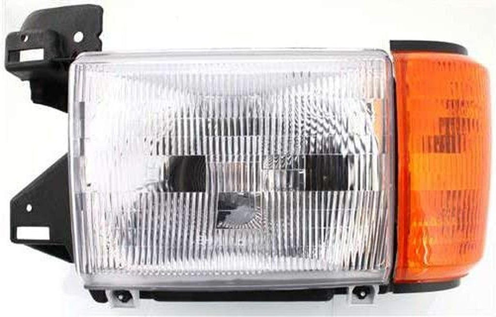 Headlight Set Compatible with 1987-1991 Ford F-250 Bronco Left Driver and Right Passenger Side Halogen with Bulb(S)