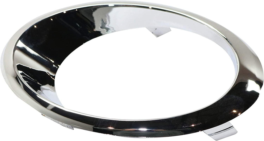 Front, Passenger Side Fog Light Trim Compatible with 2013-2016 Ford Fusion Chrome