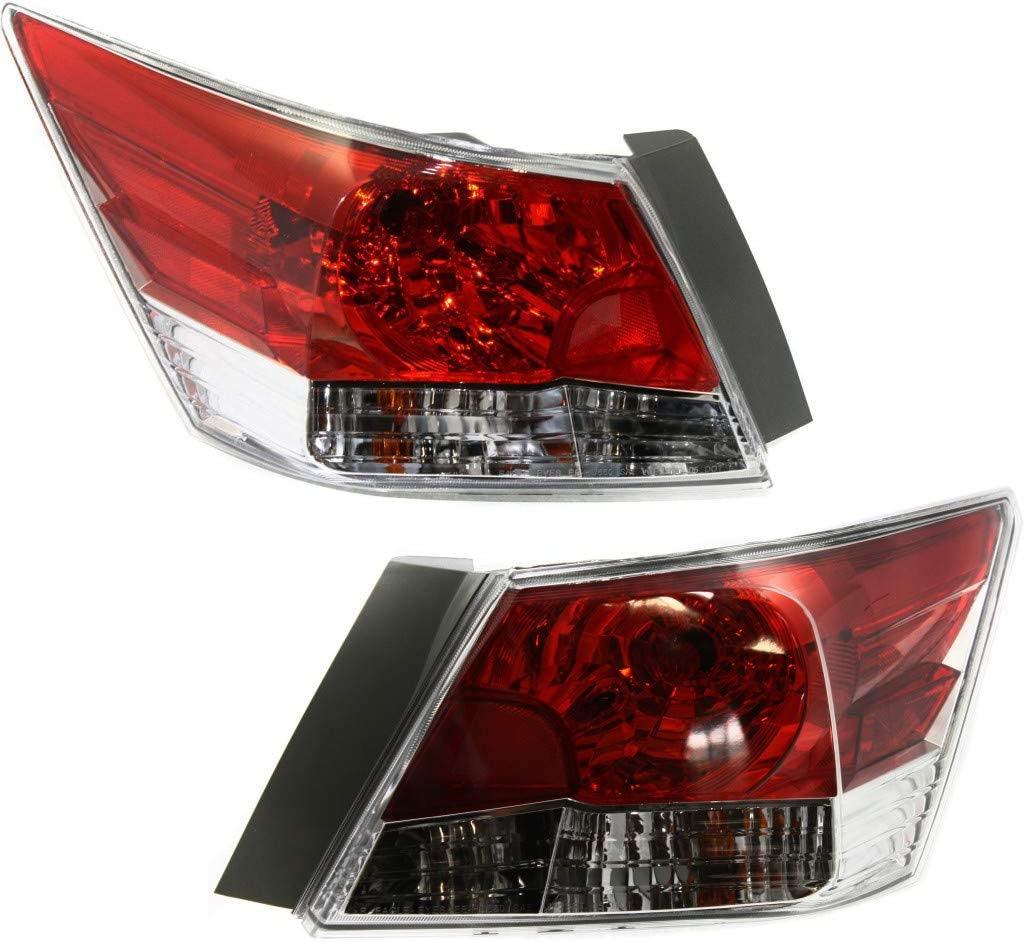 : for 2008 2009 2010 2011 2012 Honda Accord Tail Light Assembly Driver and Passenger Side W/Bulbs CAPA Certified | HO2800172 HO2801172 | 33550-TA0-A01, 33500-TA0-A01 (Vehicle Trim: Sedan)