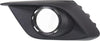 For Mazda 3 2014 2015 2016 Fog Light Bezel Driver and Passenger Side | Pair | Front | Matte Black | W/Chrome Ring | Replacement for MA1038128, MA1039128 | BJE150C21A, 615343561202, BJE150C11A