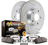 K7089-36 Rear Z36 Truck & Tow Brake Kit, Carbon Fiber Ceramic Brake Pads and Drilled/Slotted Brake Rotors