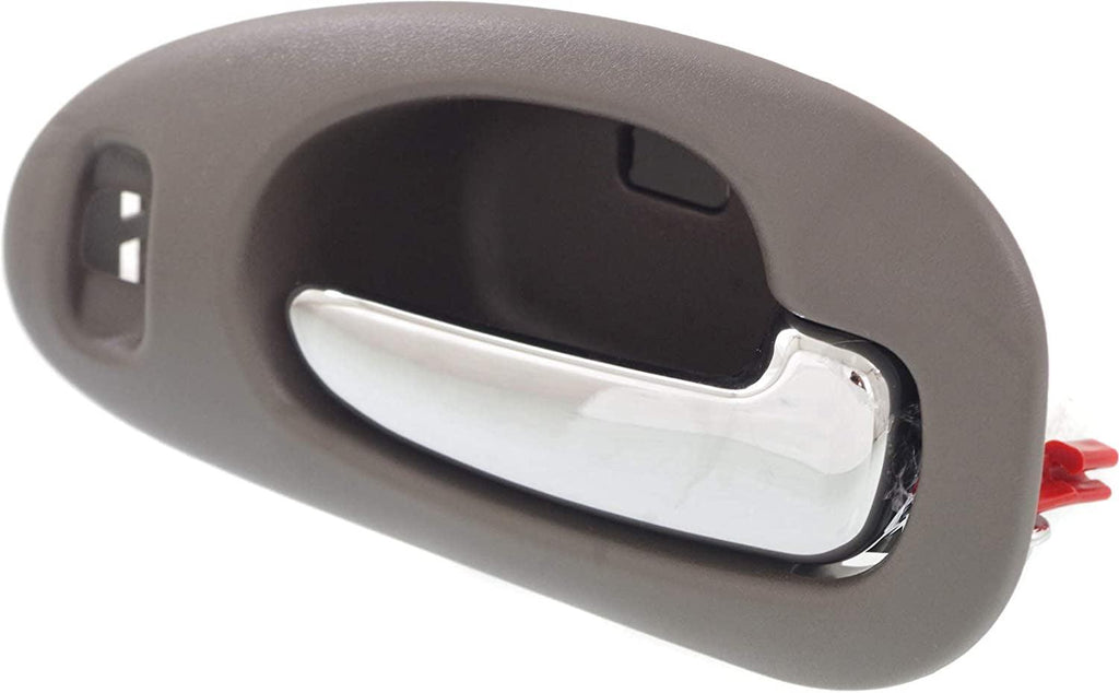 Interior Door Handle Set Compatible with 1999-2004 Chrysler 300M, Fits 1998-2004 Chrysler Concorde Front, Driver and Passenger Side Gray Bezel with Chrome Lever Sedan