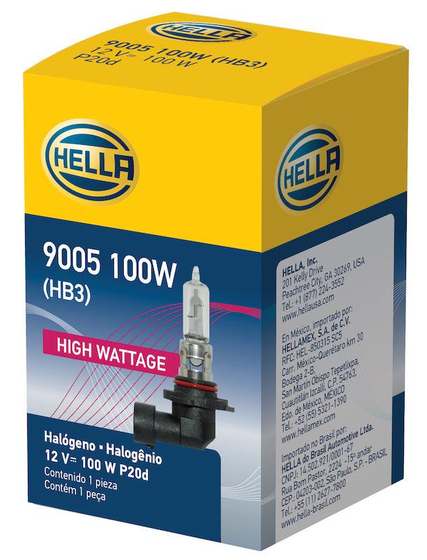 HELLA 9005 100W High Wattage Series Halogen Light Bulb - greatparts