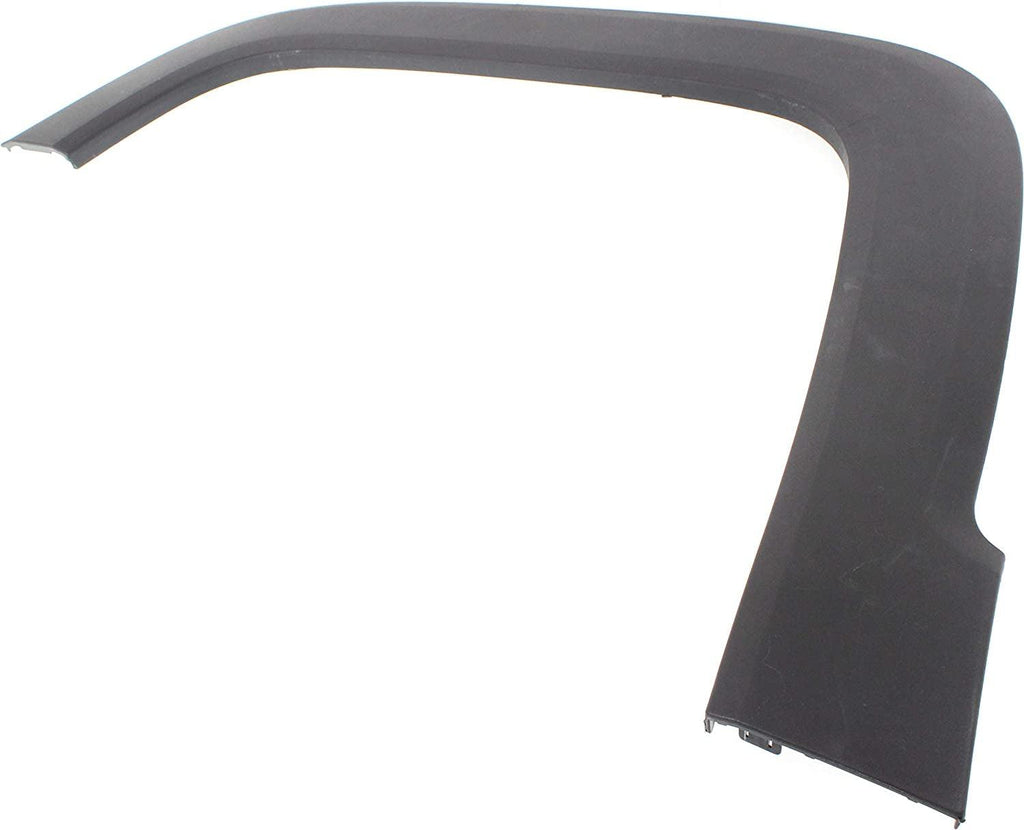 Front, Driver Side Fender Trim Compatible with 2015-2022 Jeep Renegade Plastic, Textured Dark Gray - CH1290113