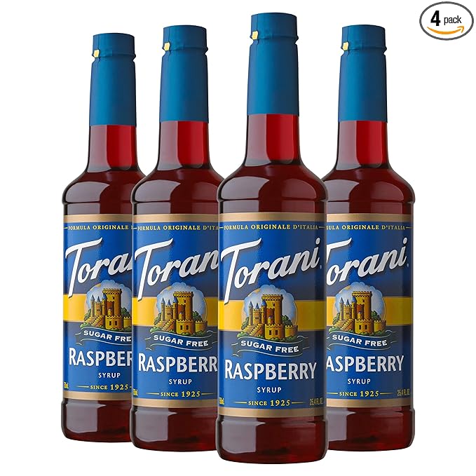 Torani Sugar Free Syrup, Raspberry, 25.4 Ounce (Pack of 4)