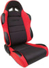 80-1606-64R Black Velour Inside, Red Velour Wings Bolsters Racing Sportsman Recliner Right Seat