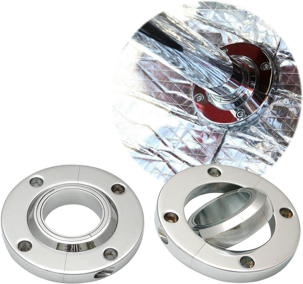 9893 Billet Swivel Chrome Column Floor Mount