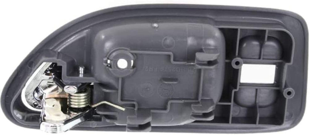 for Honda Accord Interior Door Handle Front, Passenger Side Gray Bezel with Chrome Lever (1994-1997) | with Door Lock Hole| Trim :All Submodels