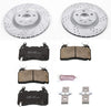 K5602 Front Z23 Carbon Fiber Brake Pads with Drilled & Slotted Brake Rotors Kit