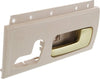 Interior Door Handle Compatible with 2003-2011 Lincoln Town Car Front, Passenger Side Beige Bezel with Chrome/Gold Lever