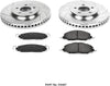 K5407 Front Z23 Carbon Fiber Brake Pads with Drilled & Slotted Brake Rotors Kit