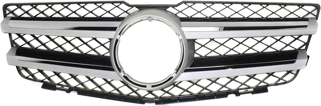 Grille Assembly for MERCEDES BENZ GLK250/GLK350 10-15 Black W/Chrome Molding W/Aluminum Trim