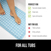 Gorilla Grip Patented Shower and Bath Mat, 35X16, Machine Washable Bathtub Mats, Extra Large Bathmat, Drain Holes and Suction Cups to Keep Floor Clean, Soft on Feet, Bathroom Accessories, Blue