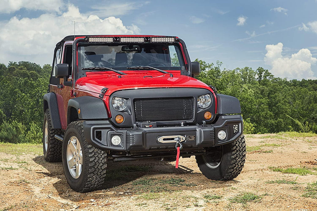 12034.01 Spartan Grille, Satin Black; 07-18 Jeep Wrangler JK