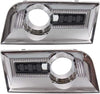 for GMC Terrain Fog Light Cover 2010 11 12 13 14 2015 Driver & Passenger Side Pair/Set | Bezel | Chrome | DOT/SAE Compliance | GM1038123 + GM1039123 | 25818477 + 25818476