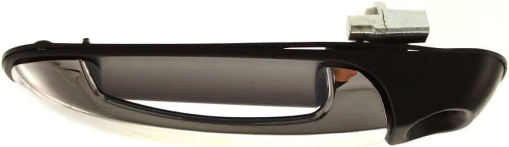 Compatible with Chrysler Aspen Exterior Door Handle 2007 2008 2009 Driver Side | Front Smooth Black Bezel W/Chrome Lever | with Key Hole | Trim: All Submodels | CH1310139 | 1EH591XRAA