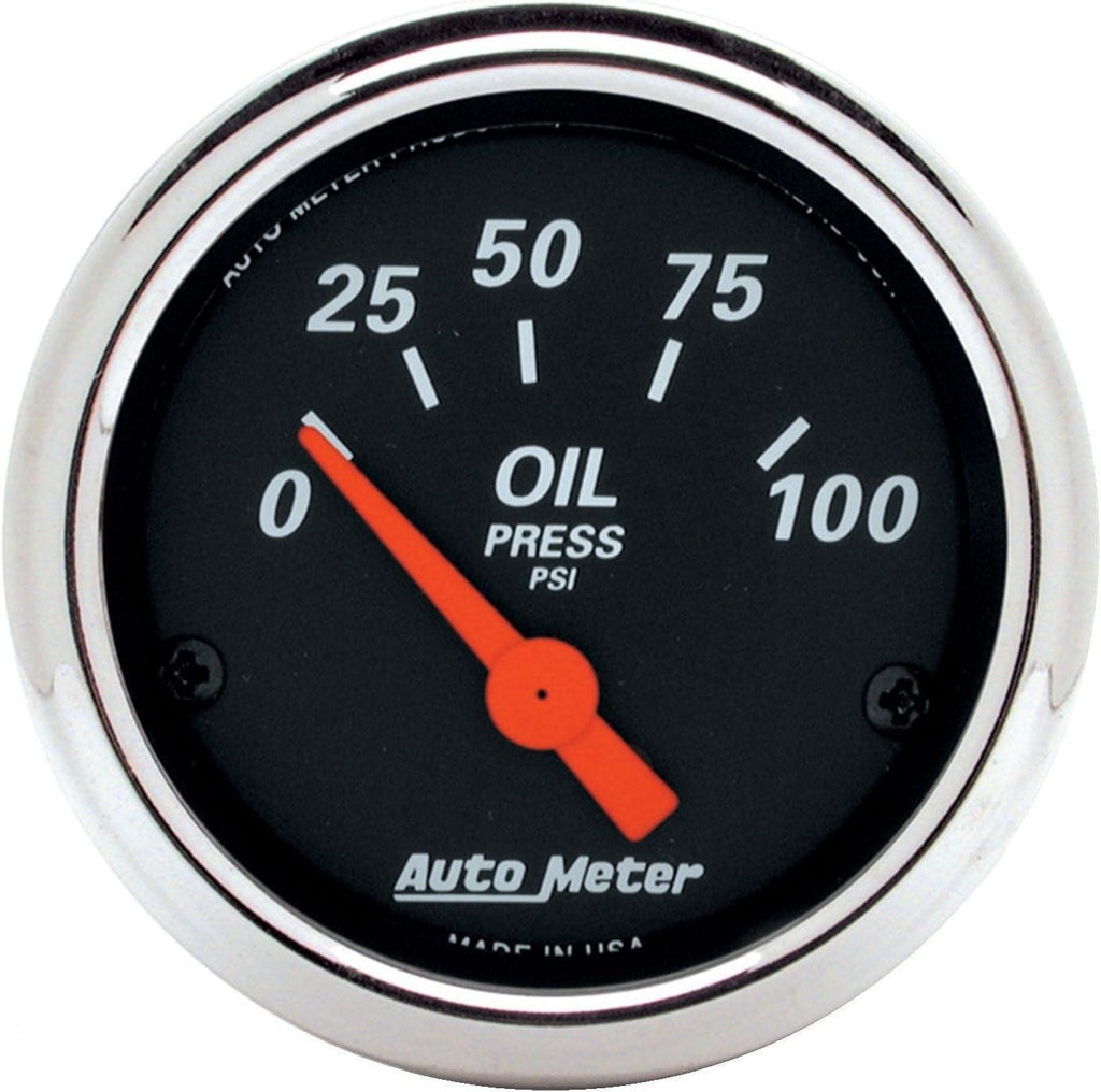 1426 Designer Black Oil Pressure Gauge,2.3125 In.