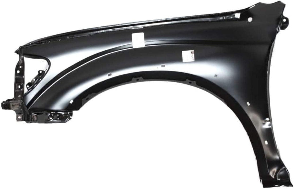 Compatible with Toyota Tacoma 2001 02 03 2004 Front Fender Passenger Side | with Mudguard Provision; with Holes for Antenna & Fender Flare | 5380104060, TO1241188 | Trim: Base/Dlx/Pre Runner/S-Runner