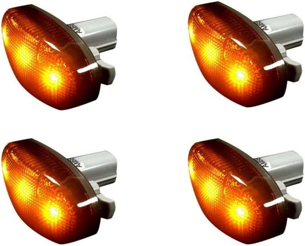 Recon Fender Lights for Ford F-250/F-350 Super Duty 2011-2022 | Dually Fender Lenses | 2 Red/2 Amber LED Lights | Smoked Lens | Black Trim | 4Pcs