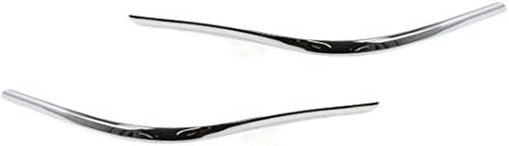 Evan-Fischer Bumper Molding Compatible with Lincoln Lincoln Town Car 98-02 Front Set of 2 (RH and LH) Chrome Plastic