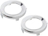 Fog Light Molding Compatible with Subaru 2013 Subaru Forester Set of 2 Plastic Chrome Left and Right Side