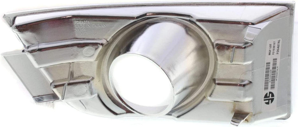 Fog Light Trim Compatible with 2007-2010 Ford Edge Chrome Front, Driver Side