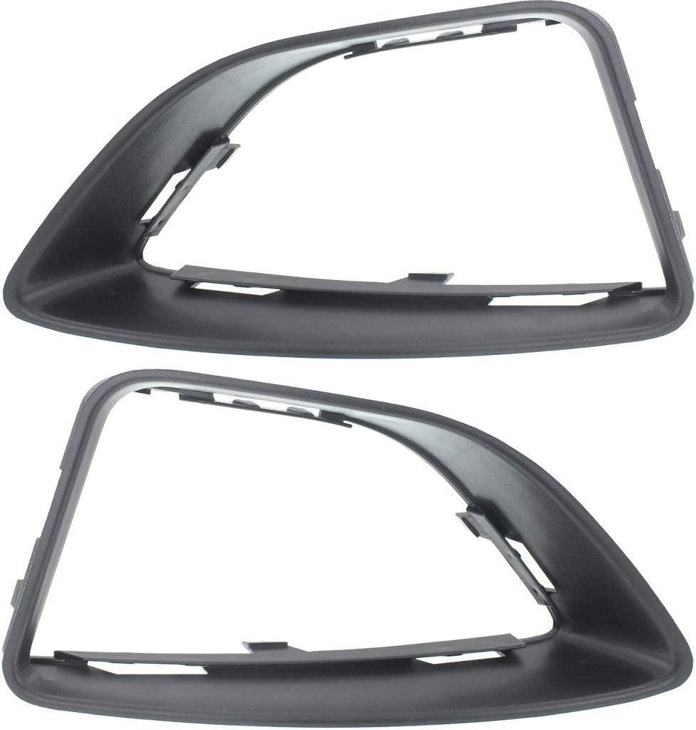 For Ford Fusion Fog Light Cover 2010 2011 2012 Driver and Passenger Side Pair/Set | Textured Black | DOT/SAE Compliance | FO1038121 + FO1039121 | AE5Z17E811EA + AE5Z17E810EA