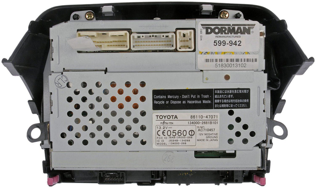 Dorman Infotainment Display for 04-06 Prius 599-942