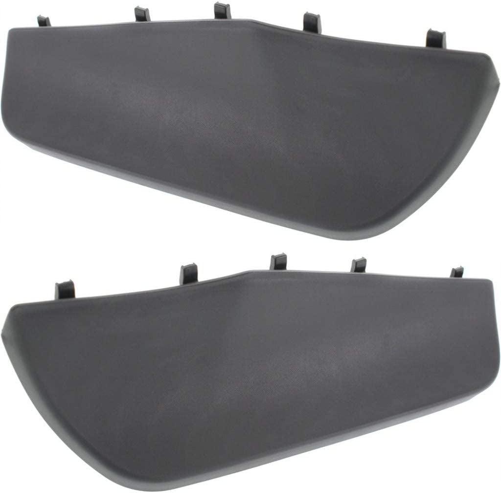 For Jeep Grand-Cherokee Bumper Trim 2011 12 13 14 15 2016 Driver and Passenger Side Pair/Set | Front | Side Cover | Black | CH1088100 + CH1089100 | 68078297AA + 68078296AA