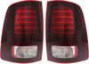 Tail Light Assembly Compatible with 2013-2018 Ram 1500/2500 / 3500 Sport Type, Clear/Red Lens, Set of 2, Driver and Passenger Side