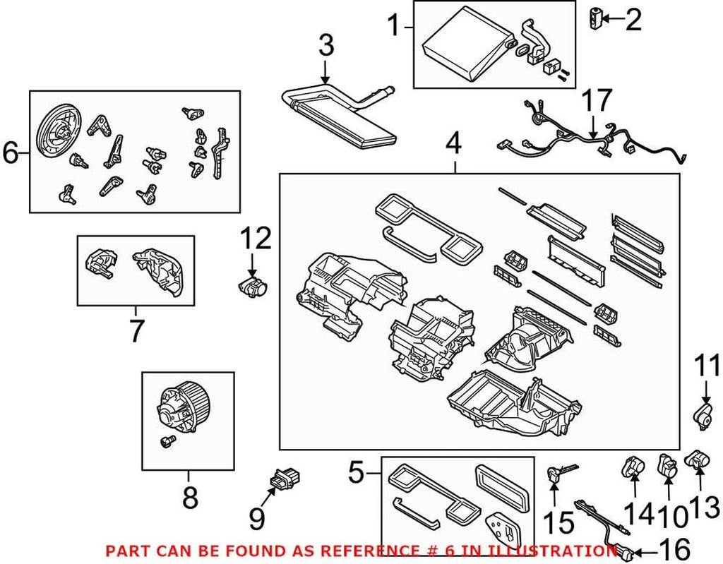 Genuine OEM HVAC Blend Door Link Mode Lever Recirculation Actuator for BMW E85 E86 Z4 2003-2008 2.5L L6 Natural Asp RWD