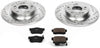 K2310 Rear Z23 Carbon Fiber Brake Pads with Drilled & Slotted Brake Rotors Kit