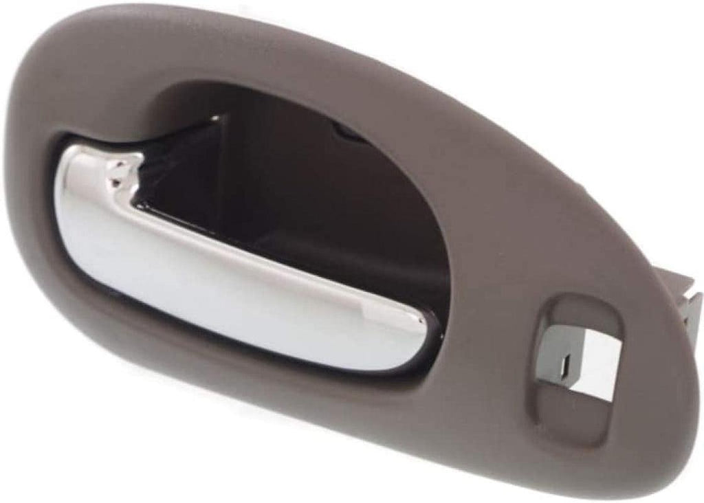 Compatible with Chrysler LHS Interior Door Handle 1999-2001 Driver Side Front Gray Bezel with Chrome Lever | with Door Lock Hole | Trim: Base