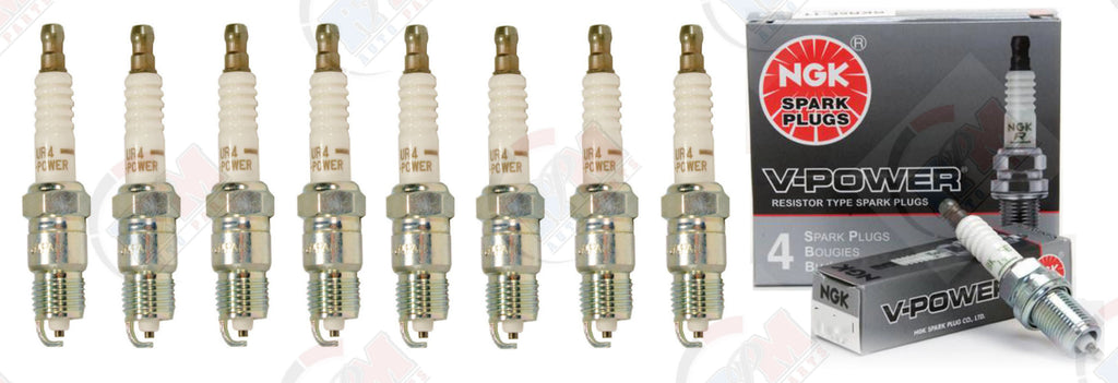 NGK "V-POWER" Spark Plugs Set of 8 for 1971-1992 Chevrolet Camaro 5.0L 5.7L 6.6L