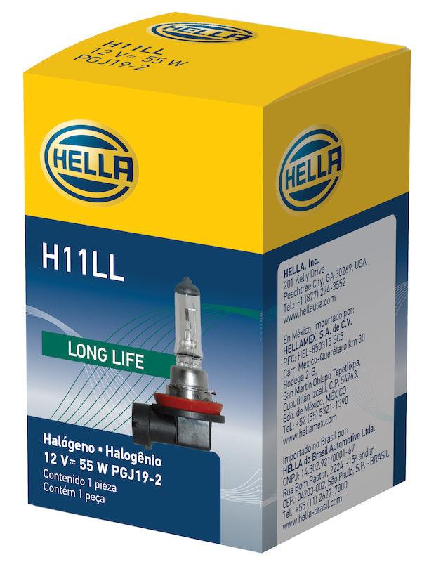 HELLA H11LL Long Life Series Halogen Light Bulb - greatparts