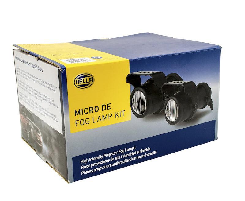 Micro DE Halogen Fog Lamp Kit With Black Housing H3 12V 55W - greatparts