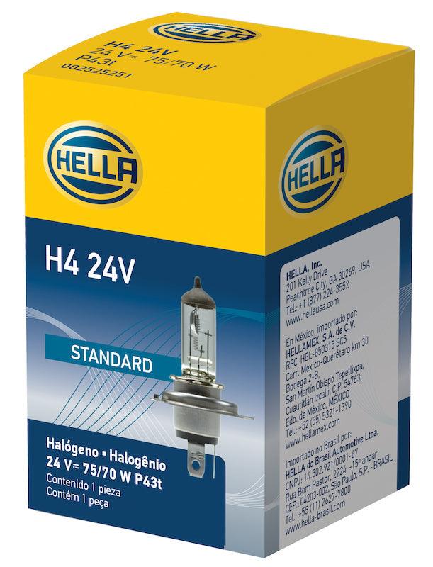 HELLA H4 24V Standard Series Halogen Light Bulb - greatparts